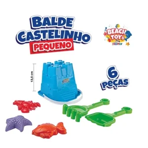 Balde de Praia Castelinho Pequeno na Rede