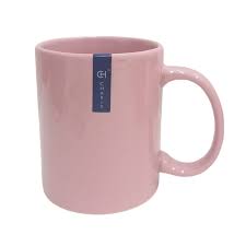 Caneca Cerâmica Iris Dual Rosa e Branco 300ml