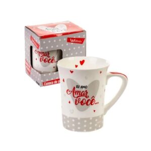Caneca Cerâmica Muddy Amar Voçê 300ml