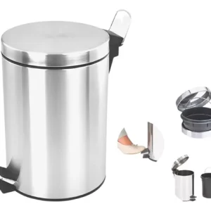 Lixeira Pedal Inox Redonda 5L