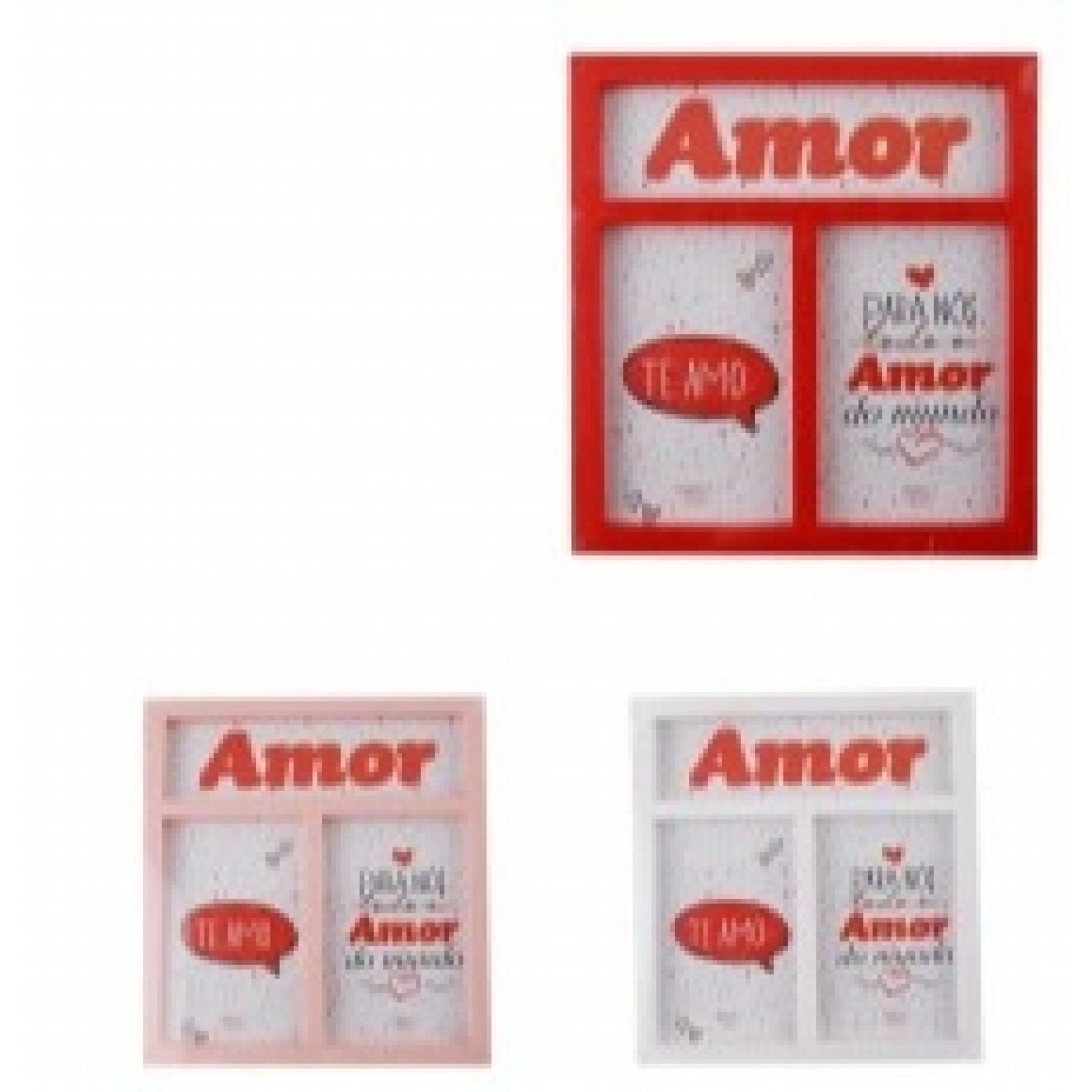 Porta Retrato Plástico Duplo Amor