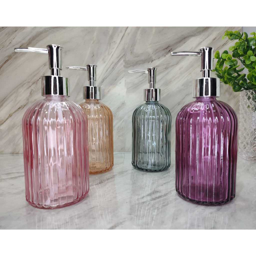 Porta Sabonete Liquido Vidro Liége  Glam Sortido 400ML