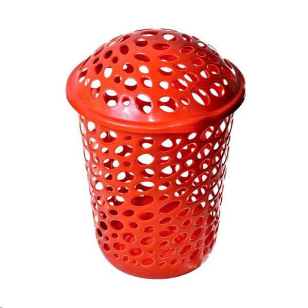 Cesto Para Roupa Suja redondo 25 Litros Com Tampa Arca Plast cor preta - Image 3
