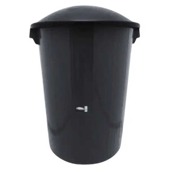 BALDE COM TAMPA 60L PRETO - MERCONPLAS