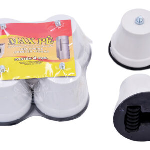 Max Pé Geladeira Freezer Fogão 4Peças Redondo Branco