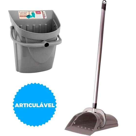 PÁ DE LIXO COM CABO ARTICULÁVEL