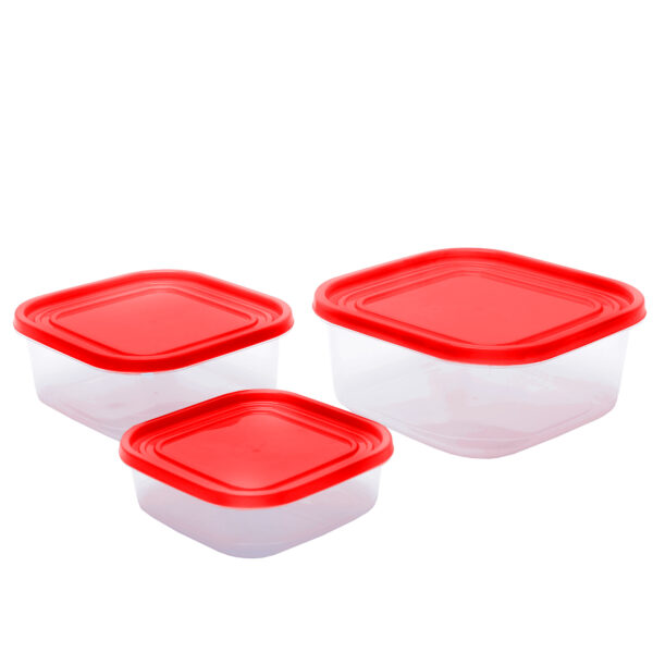 KIT 3 POTES JATEADOS QUADARADOS VERMELHO - MÁXIMA