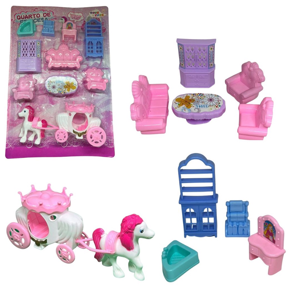 Kit Casinha de Boneca Quarto de Princesa