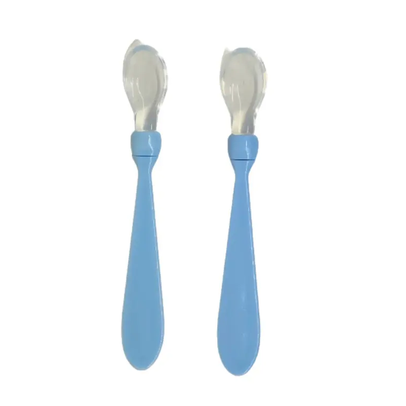 Kit Colher Silicone Azul Baby