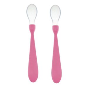 Kit Colher Silicone Rosa Baby