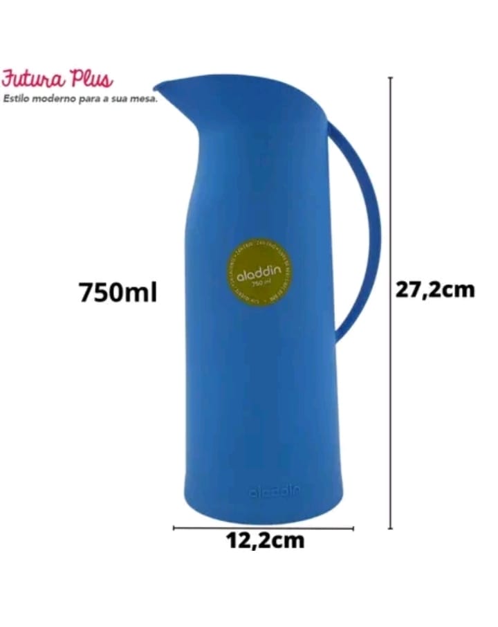 Garrafa de Café Térmica Aladin Futura Plus 750ml Azul