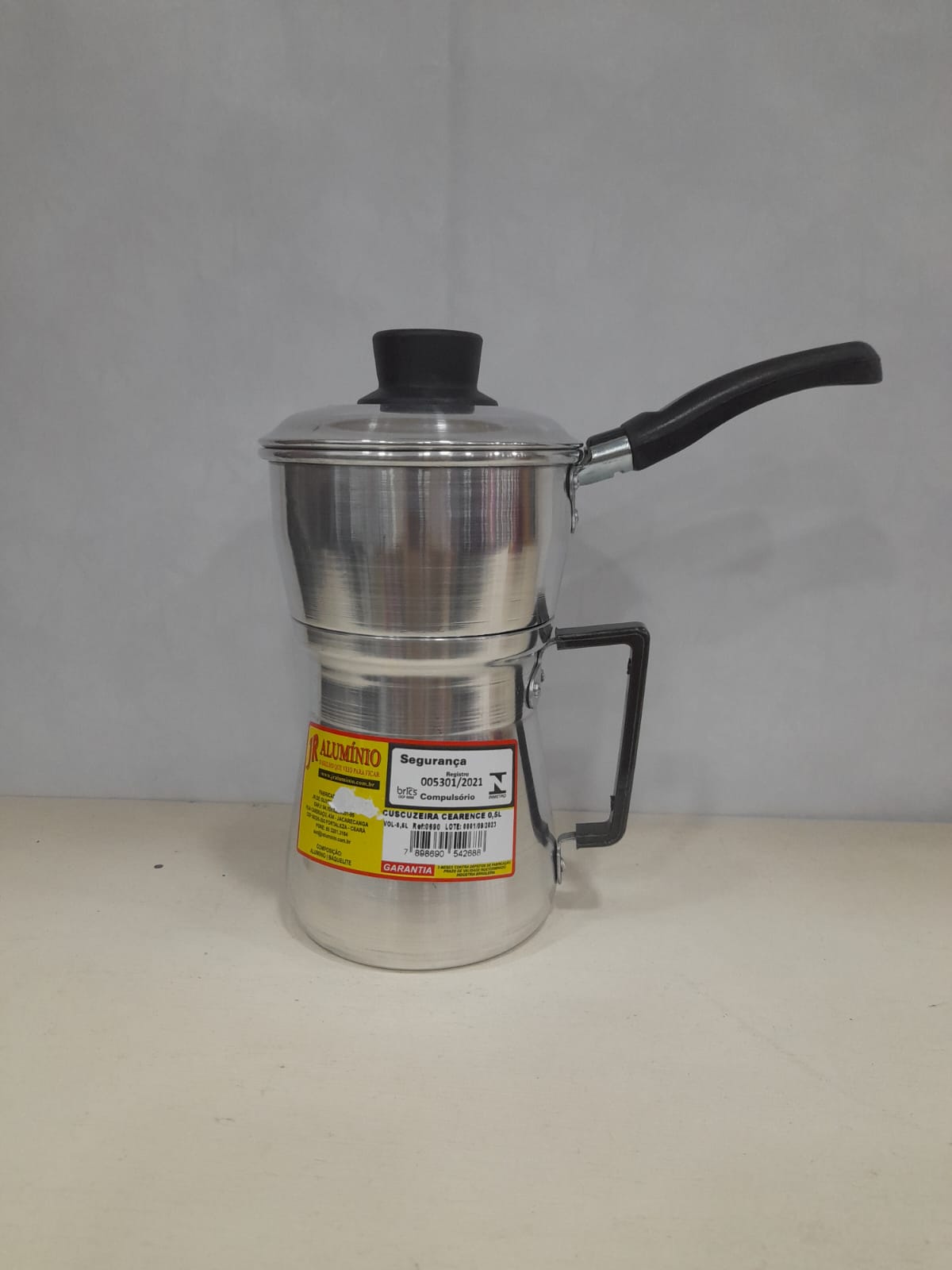 Cuscuzeira Cearense JR Alumínio 0,5L