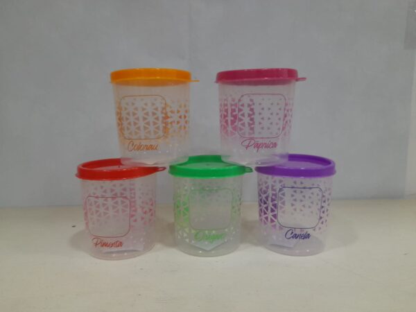Pote Plástico Multiuso Degradê 200 ml 5PC