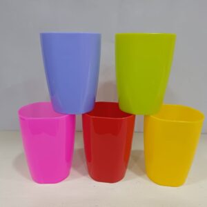 Kit 5 Copos 320ml Cores Variadas BS plastic
