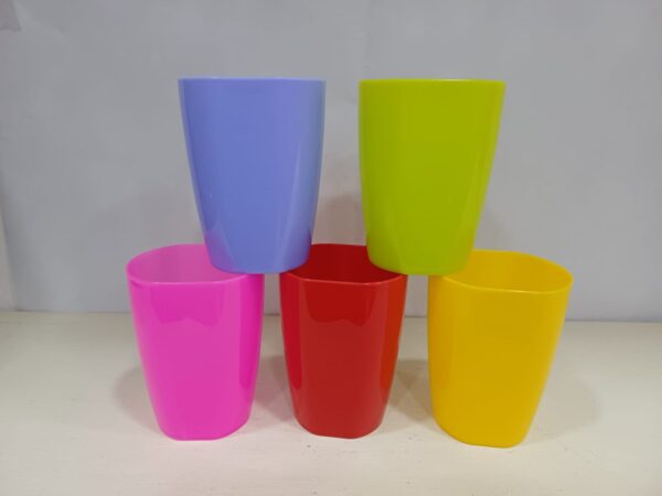 Kit 5 Copos 320ml Cores Variadas BS plastic