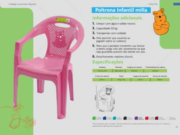 CADEIRA POLTRONA INFANTIL COR PINK - TOPPLAST - Image 3