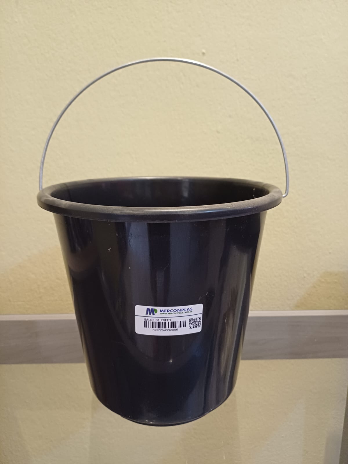 BALDE DE PLÁSTICO 6L PRETO