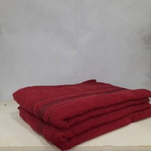 Toalha de Banho Adriane 95%Algodão Vermelho Marsala 1,20m x 63cm