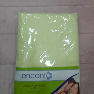 Lençol Avulso Liso Casal Amarelo 2,00m x 2,40m