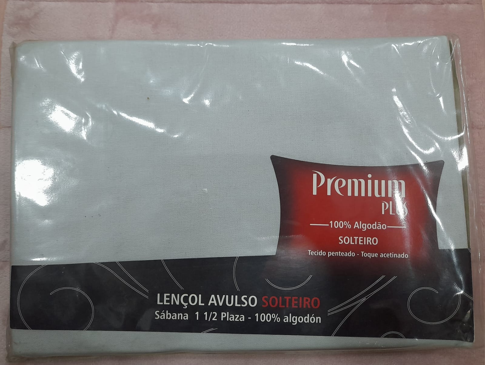 Lençol Avulso Solteiro Premium Plus Cinza 1,60m x 2,50m