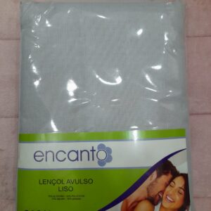Lençol Avulso Liso Casal Cinza 2,00m x 2,40m