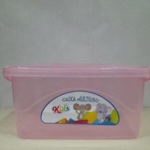 Caixa Organizadora Babê Translucida Rosa 4,2L