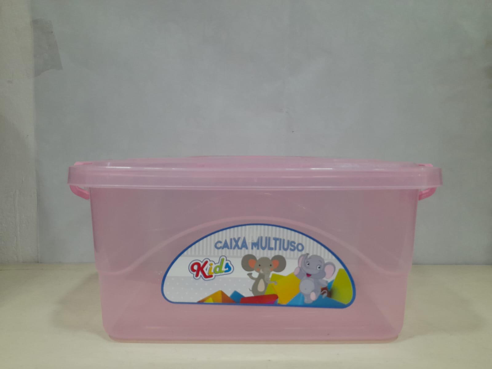 Caixa Organizadora Babê Translucida Rosa 4,2L