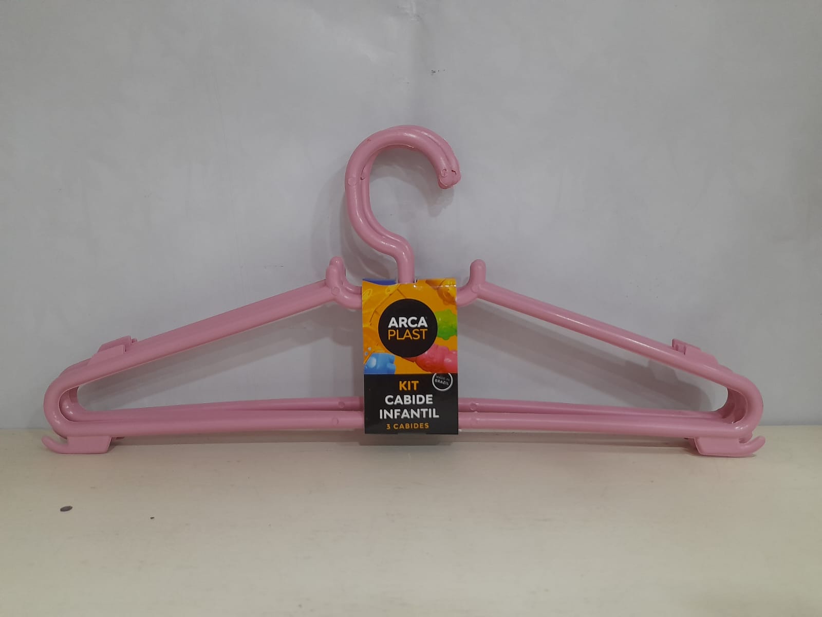 Kit Cabide Infantil 3UN Rosa