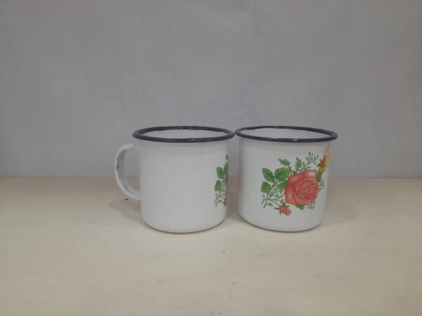 Caneca Esmaltada de Ágata Floral 1UN Pequena