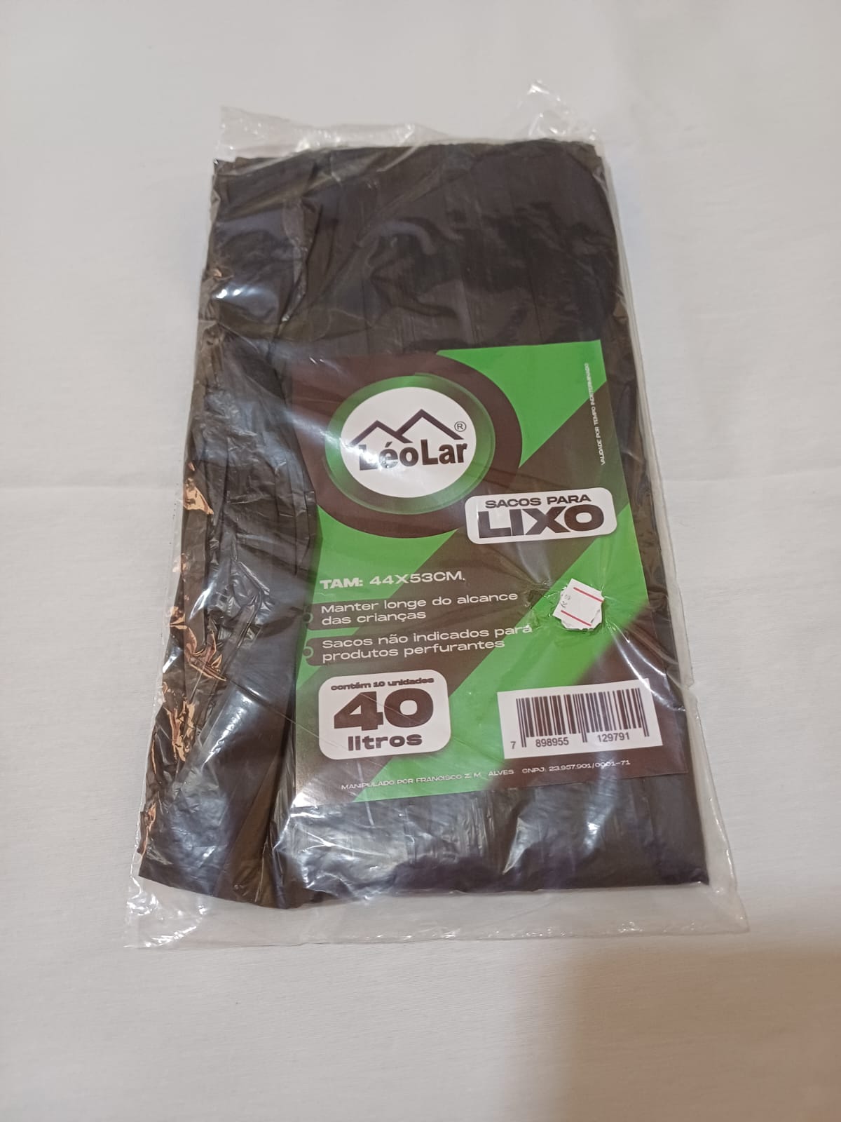 SACO PARA LIXO 40 LITROS - pacotes c/ 10 unid