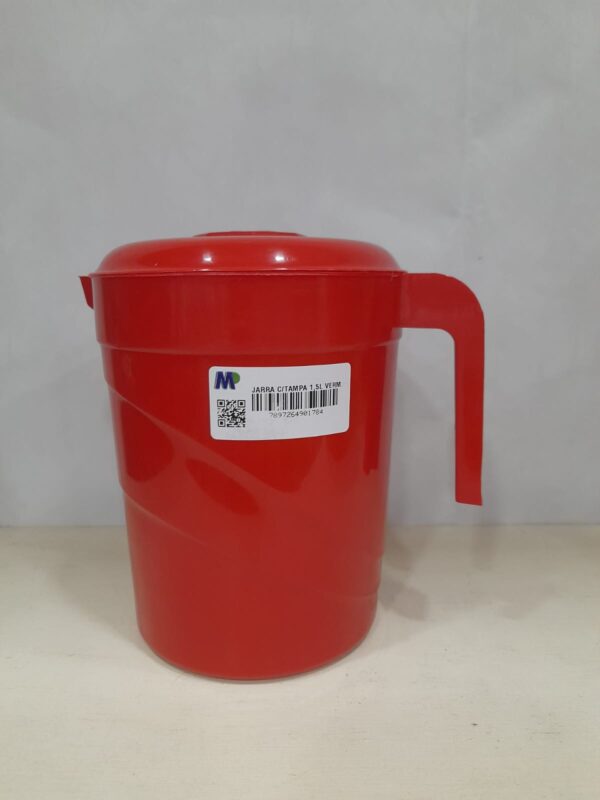 Jarra de Plástico P/Água 1,5L Cor Vermelha
