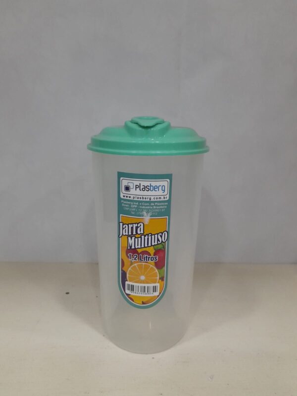 Jarra de Plástico Multiuso1,2L Plasberg Cor Verde