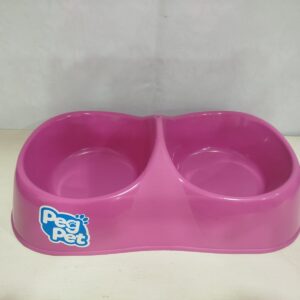 Comedouro Duplo Pet Rosa