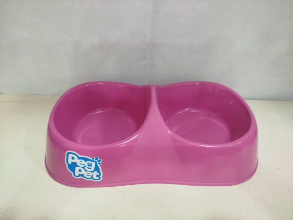 Comedouro Duplo Pet Rosa