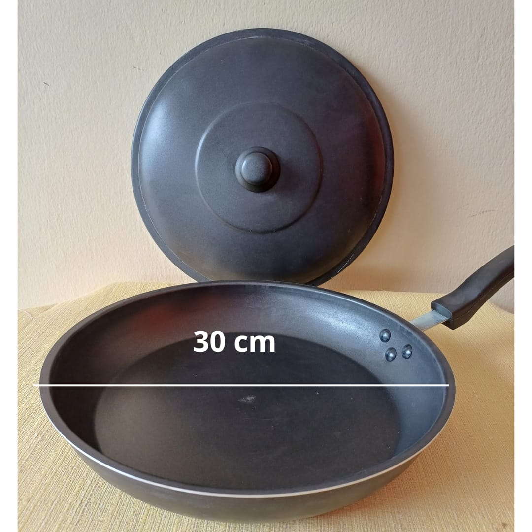 Frigideira C/Tampa Antiaderente Reforçada Balduíno 30cm