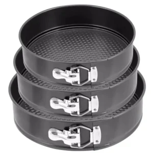 Forma para Bolo Fundo Removível Antiaderente 26,26,28cm
