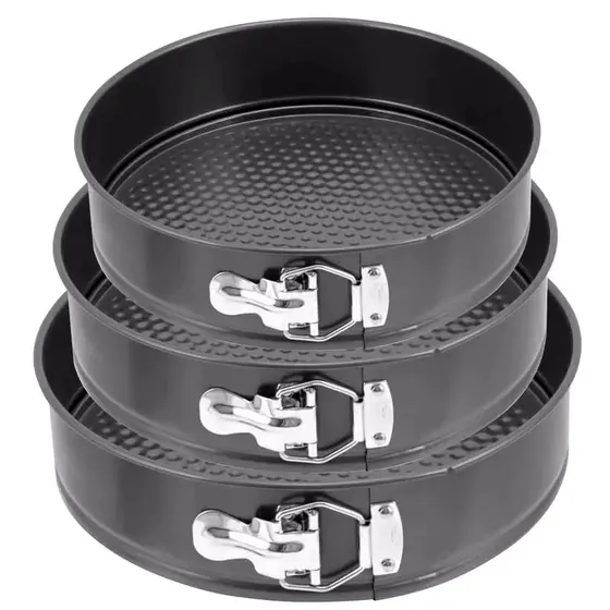 Forma para Bolo Fundo Removível Antiaderente 26,26,28cm