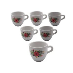 Jogo de Xicara para Café de Porcelana 6Peças