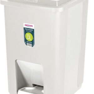 Lixeira C/Pedal Plástico Sanremo 15L Branca