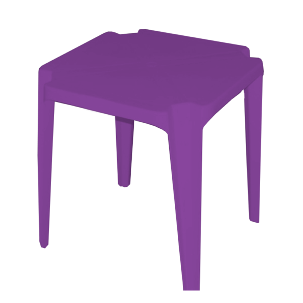 MESA PLÁSTICA QUADRADA 70X70 LILÁS - IBAP