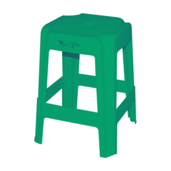 BANQUETA/BANCO PLÁSTICO VERDE - IBAP suporta até 100kg
