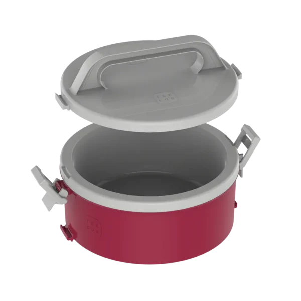 Marmita Térmica Tekcor 1,5l Cinza C/Vermelho