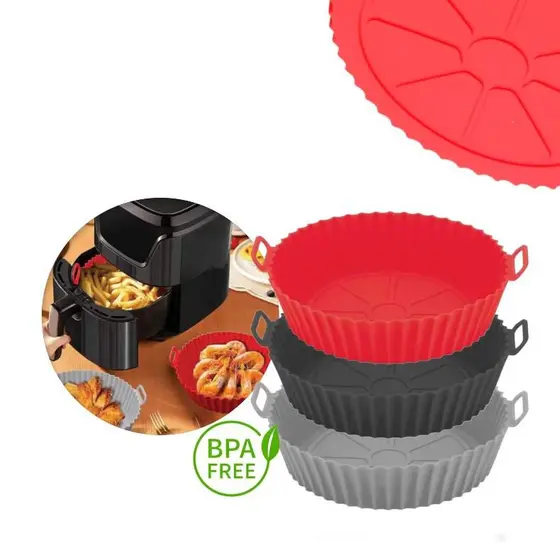 Forma de Silicone Para Air Fryer Quadrada 1UN