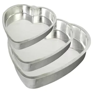 Forma de Bolo Kit 3Peças Coração Alumino