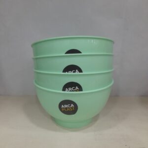 Tigelas Kit com 4peças de Plástico Arca Plástico Cor Verde