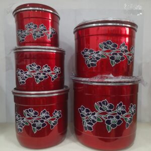 Conjunto de Mantimento Vermelho Alumínio