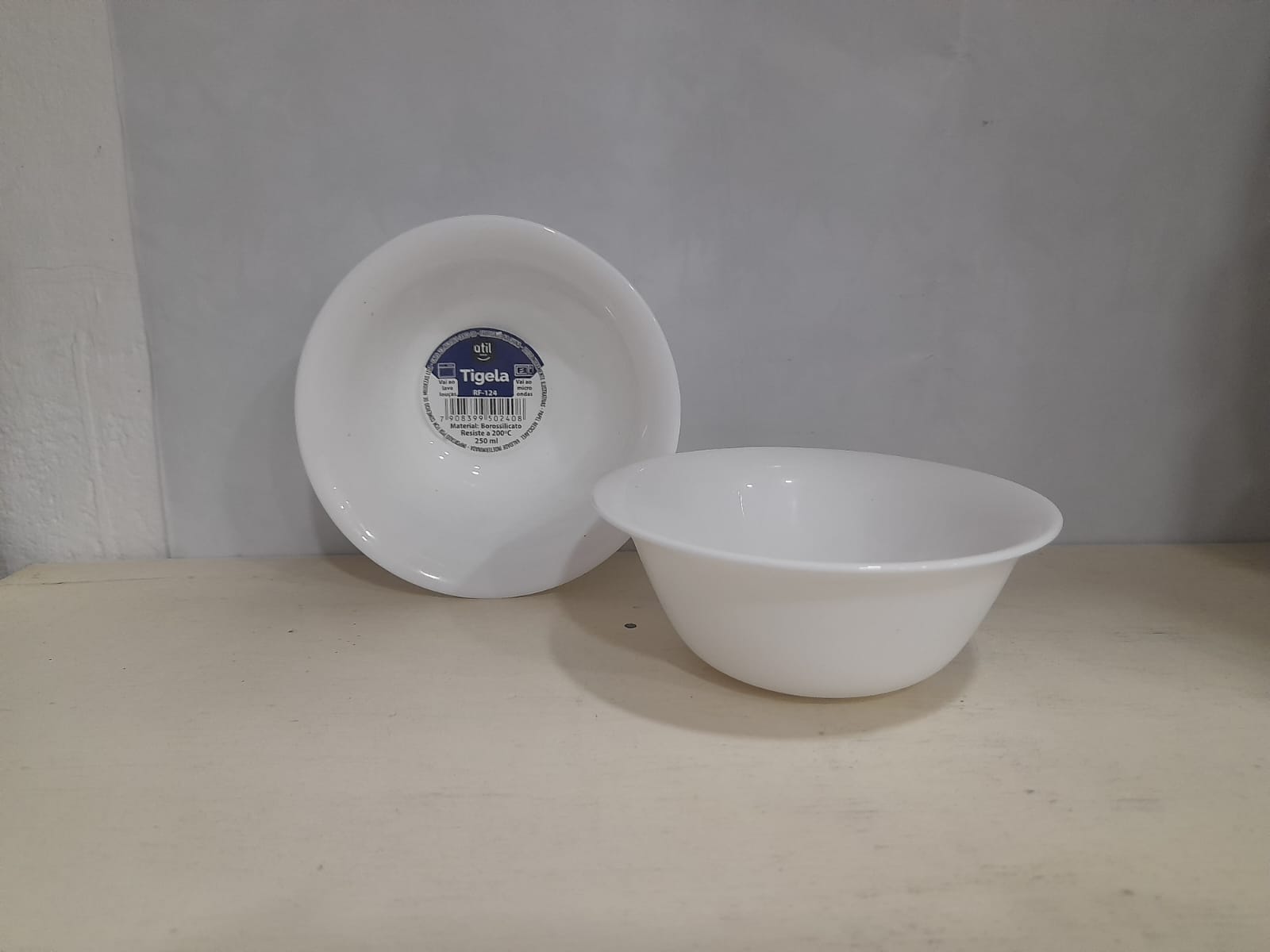 Tigela de Vidro Branco 250ML