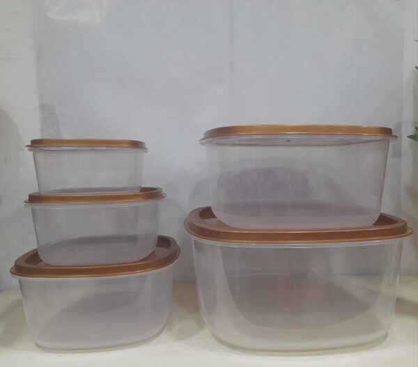 Conjunto de 5Potes Quadrado Elegance