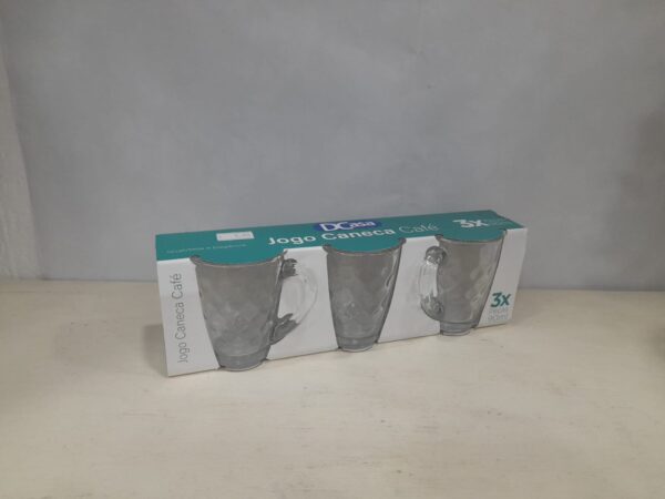 Xicara Caneca Café Diamond 3Peças 90ml