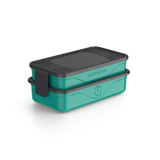 Marmita Térmica Organizadora T/Cinza C/Verde 1,3L